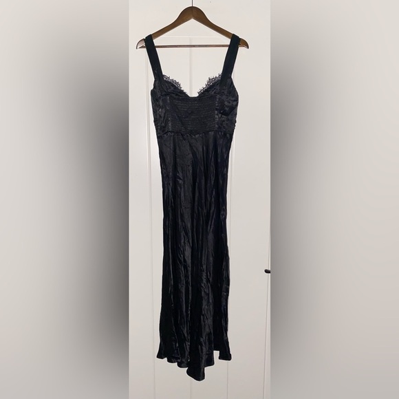Astr The Label Aeris Satin Lace Trim Slip Maxi Dress Women M  Whimsigoth Fairy‎ - Picture 9 of 11